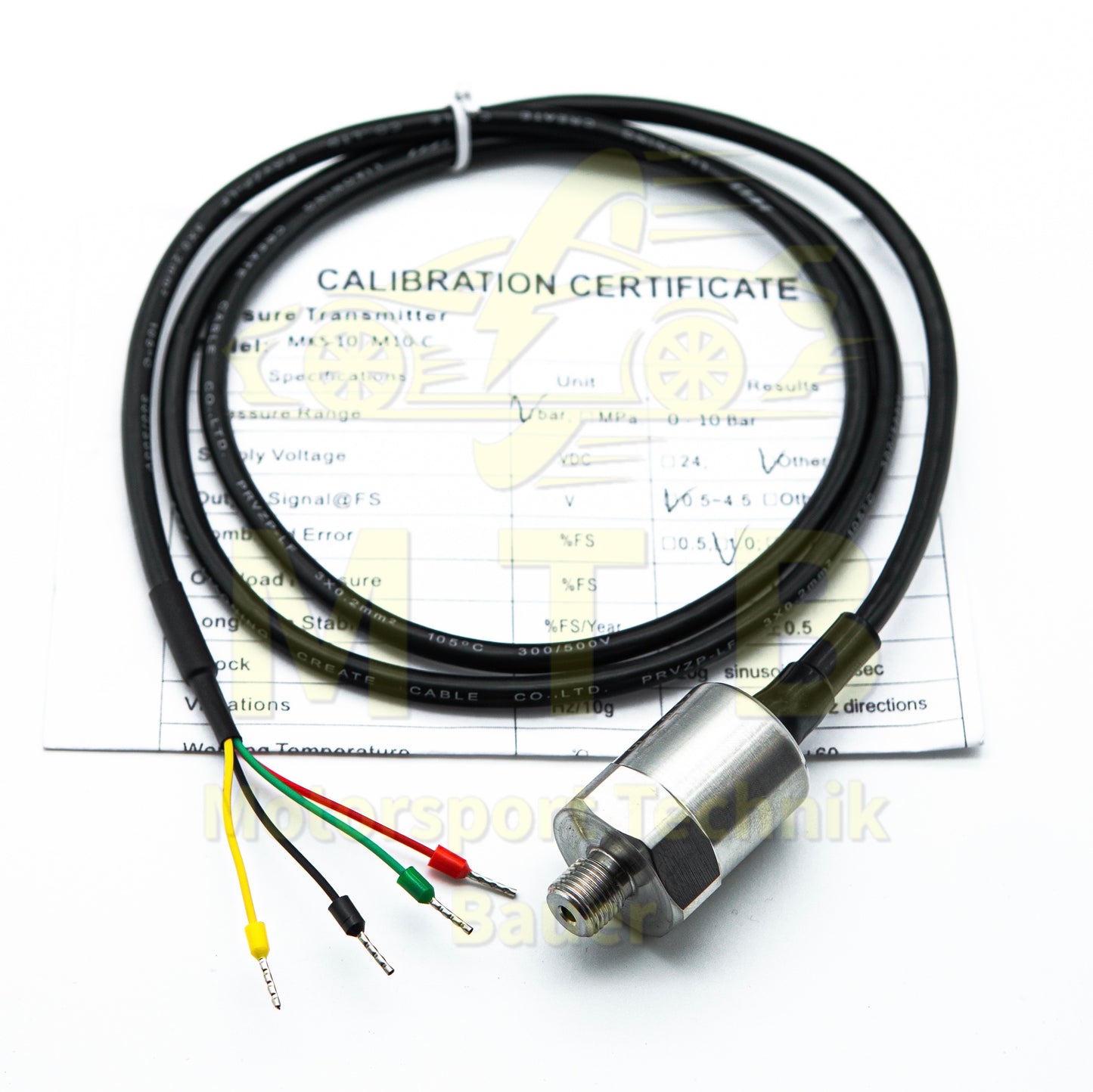 10 Bar Drucksensor M10x1 Kabel